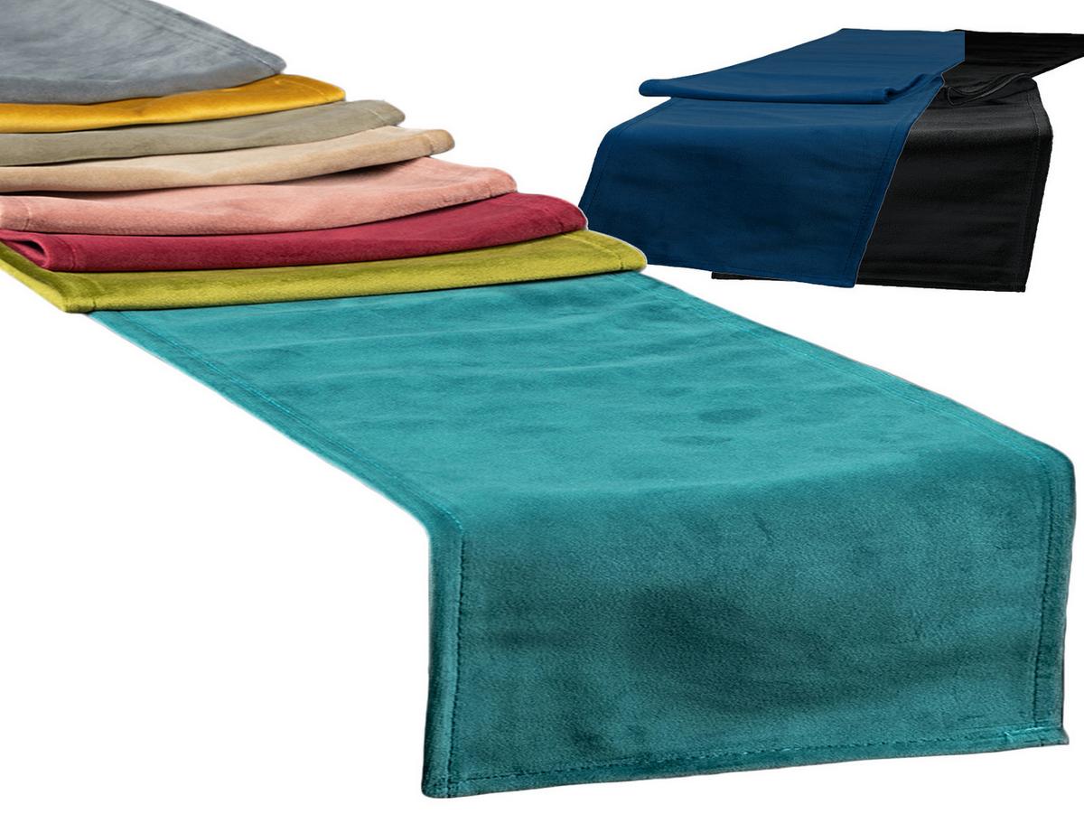 TISCHLÄUFER Samt&Sonders schwarz 140/40 cm - Schwarz, Textil (40/140cm) - beties Heimtextil