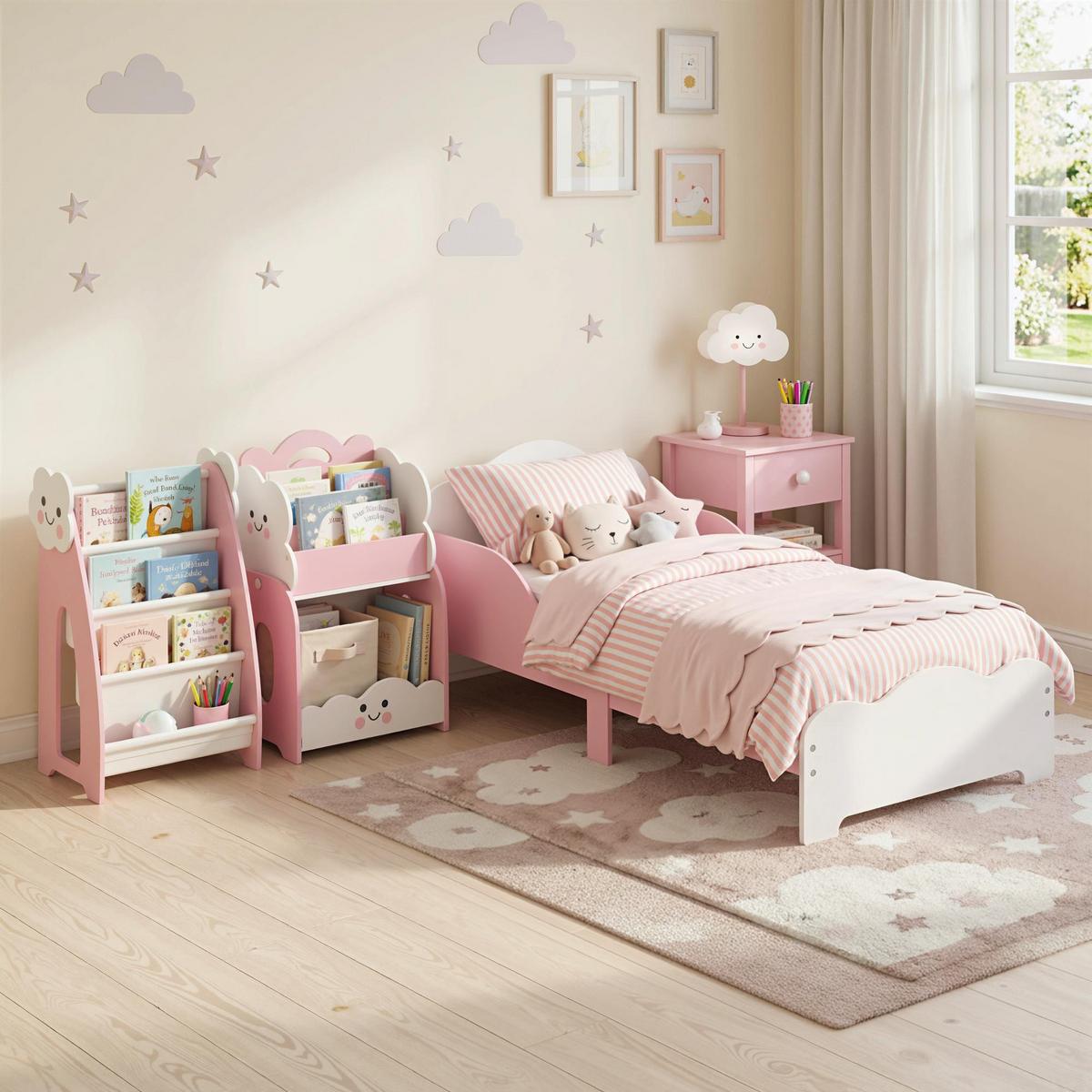 KINDERBETT MDF Rosa - Rosa, Holzwerkstoff (70/140cm) - AIYAPLAY