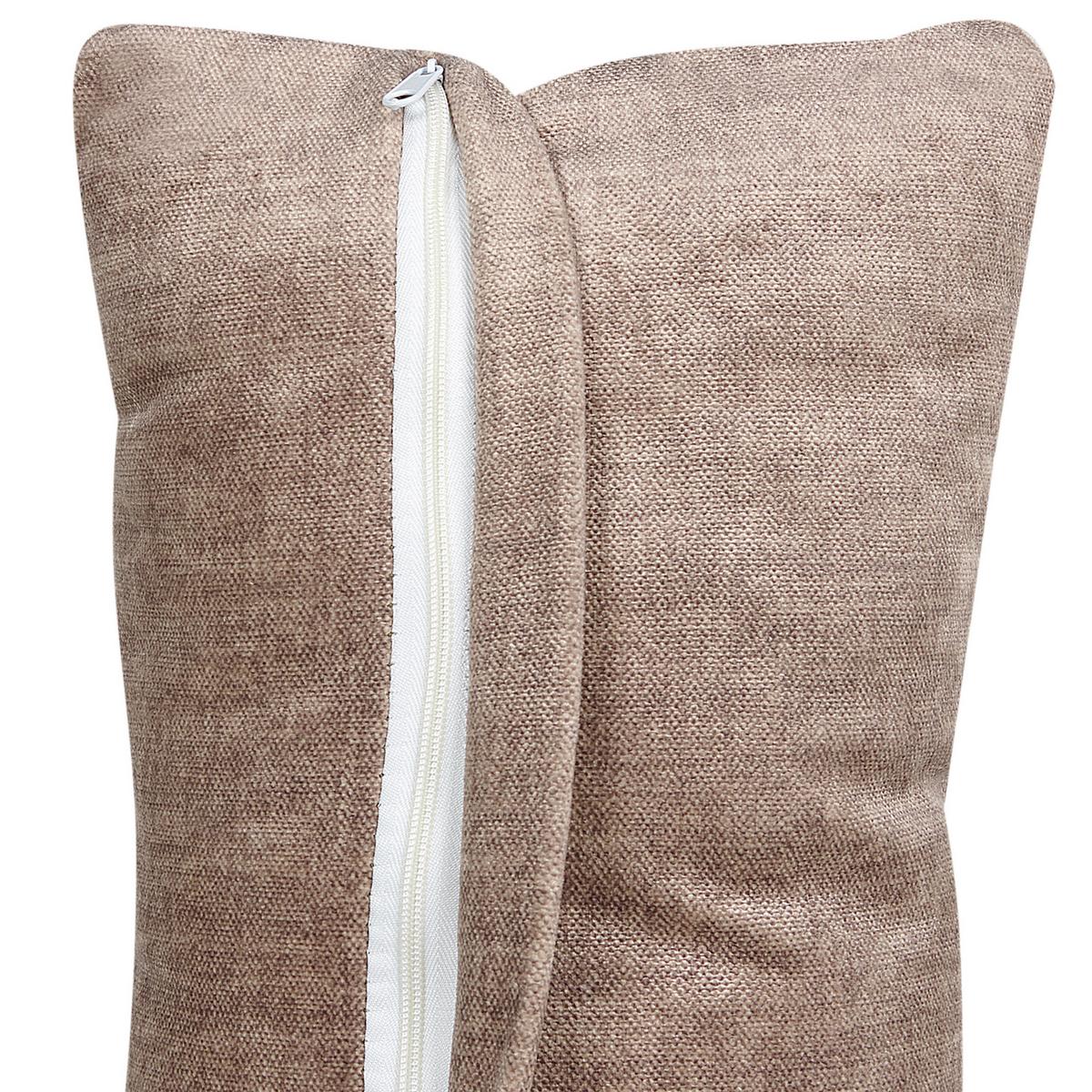ECKMODUL Stoff Hellbraun rechtsseitig Hellnar - Hellbraun/Braun, Textil (131/70/126cm) - Beliani
