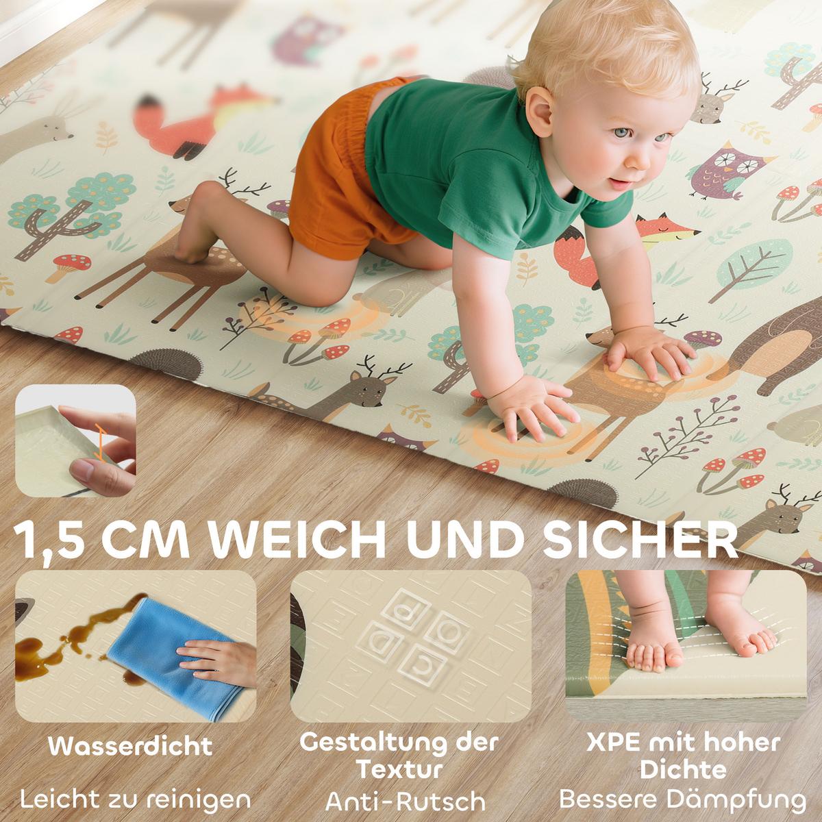 SPIELMATTE XPE Mehrfarbig - Multicolor, Kunststoff - AIYAPLAY
