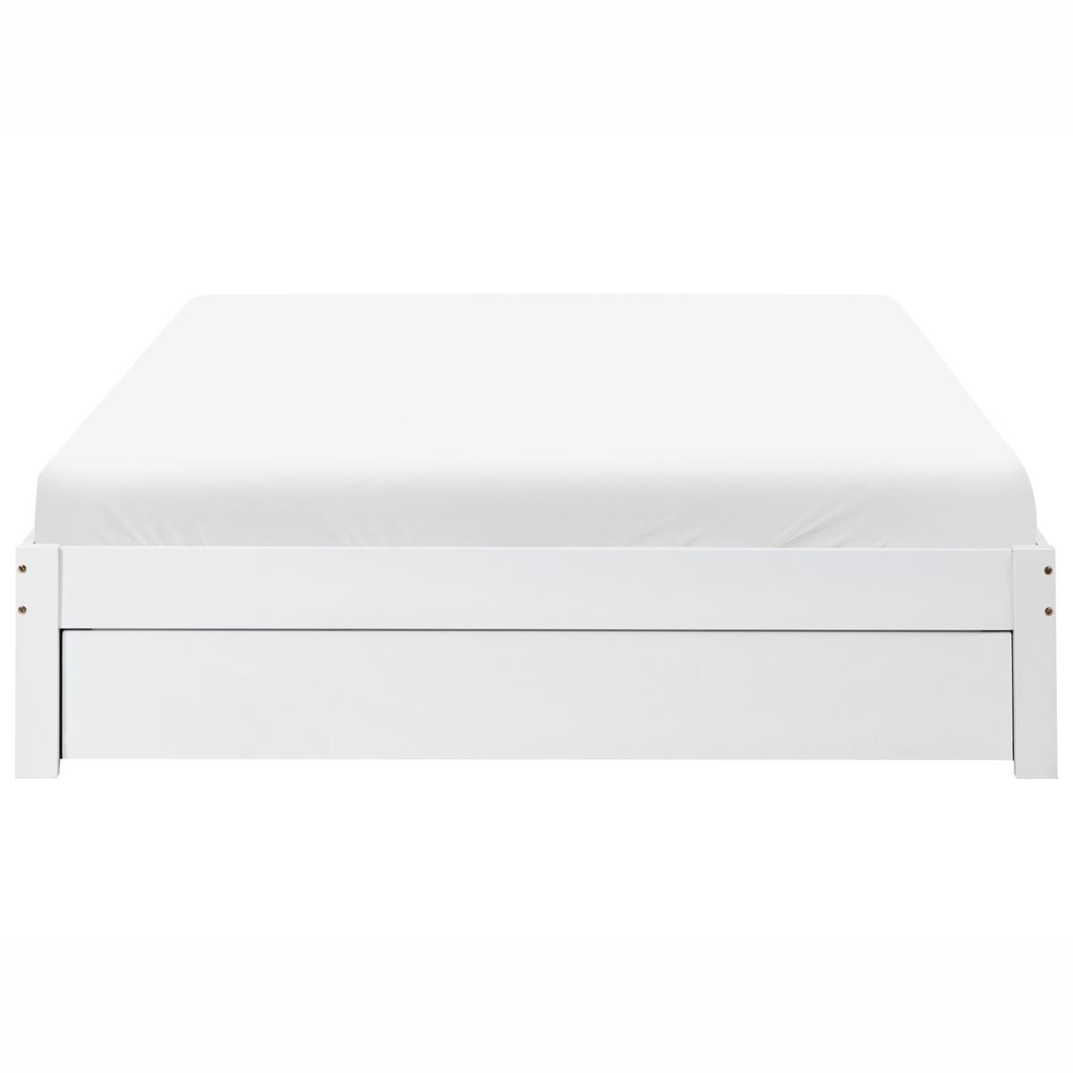 BETT 160/200 cm Dunkelbraun Giat - Dunkelbraun/Weiß, Holz (160/200cm) - Beliani