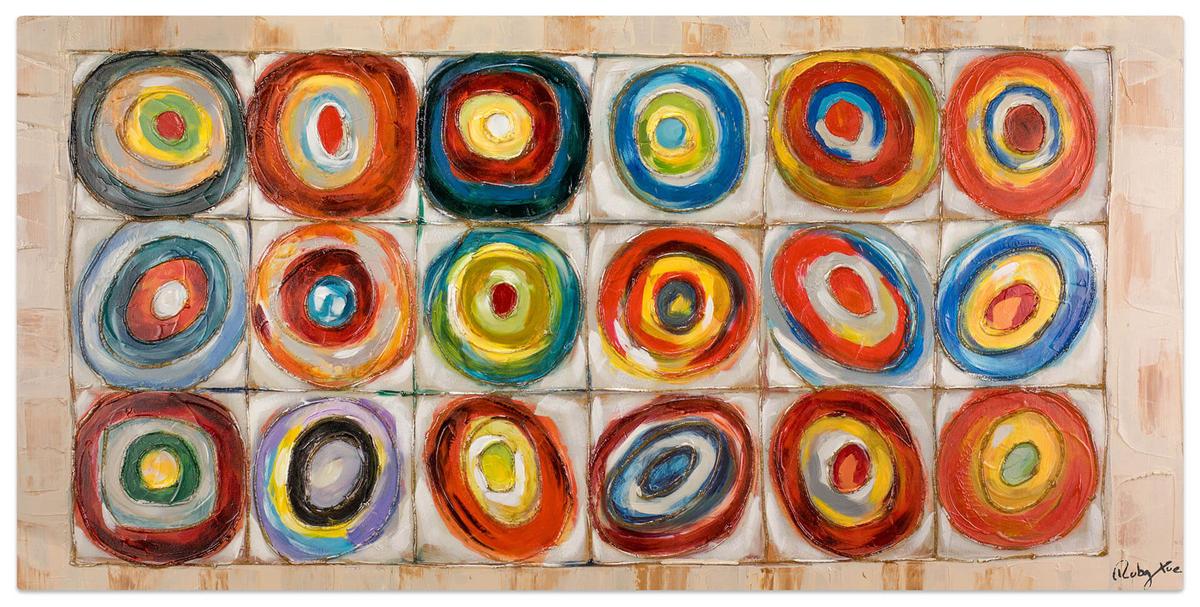 ACRYLBILD HANDGEMALT 120/60 cm - Multicolor, Holz/Textil (120/60cm) - KUNSTLOFT