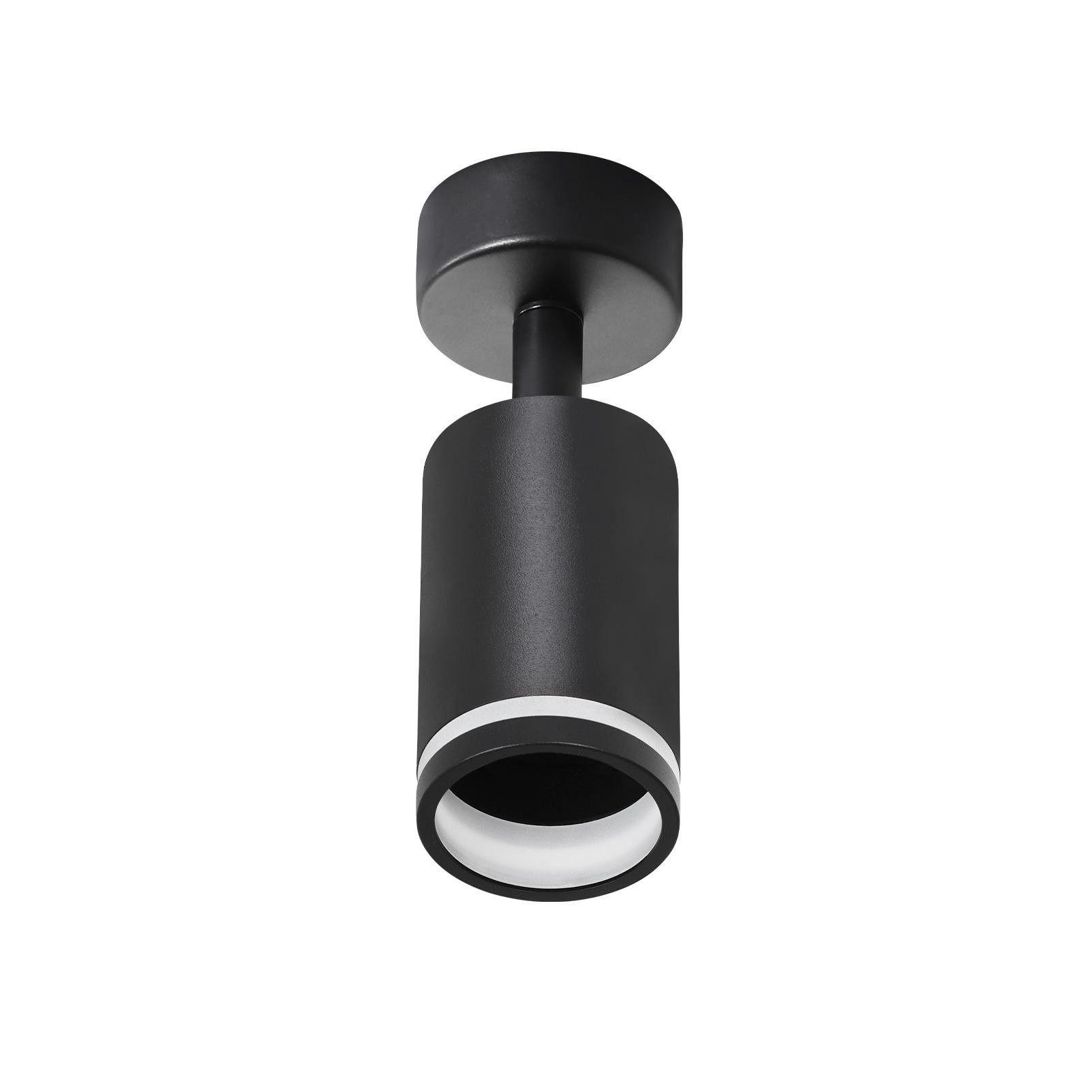 DECKENSTRAHLER Salzuflen 1-flammig 6/6/17 cm - Schwarz, Metall (6/6/17cm) - Nettlife