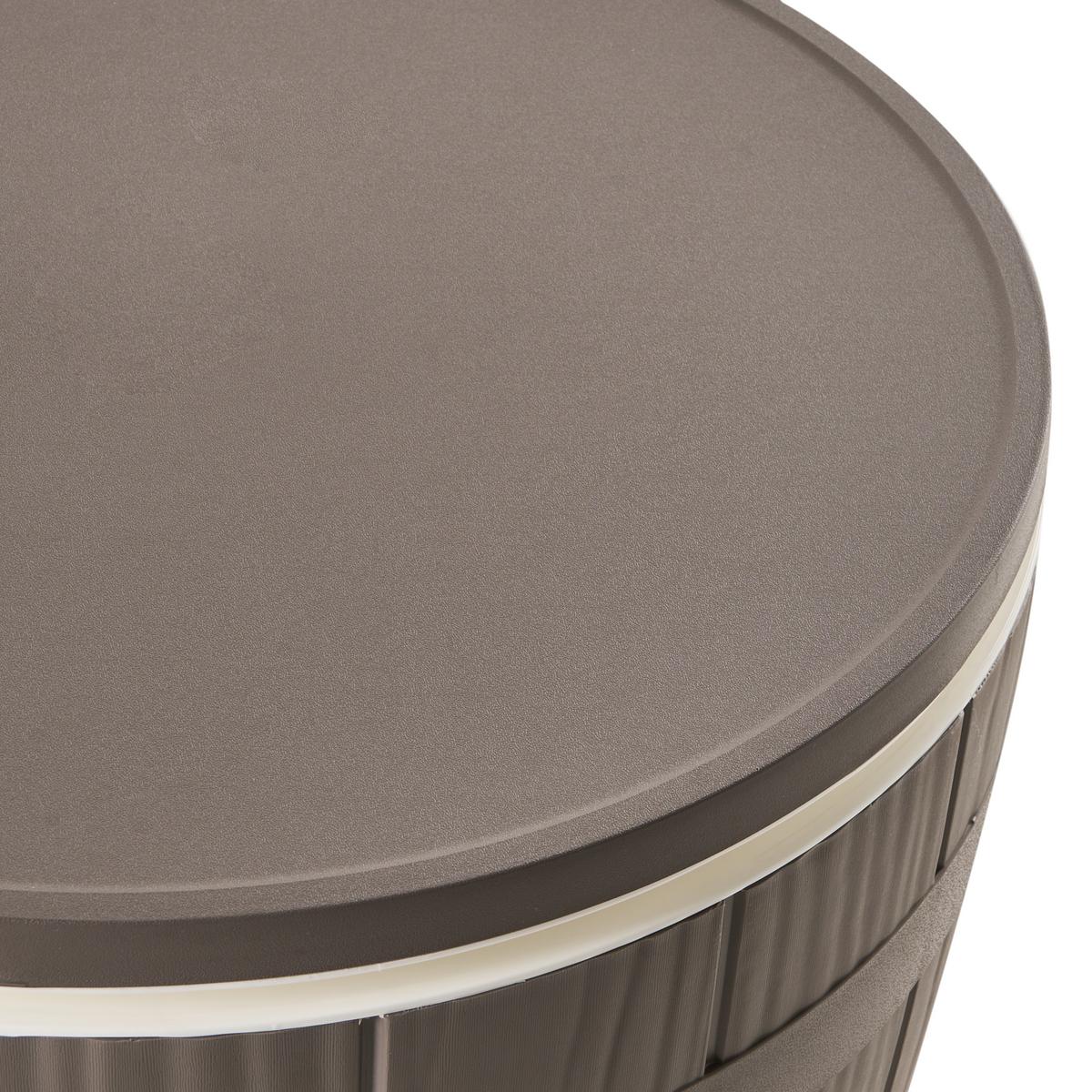 KÜHLBAR 49/49 cm Taupe Silg - Taupe, Kunststoff (49/49/58cm) - Beliani