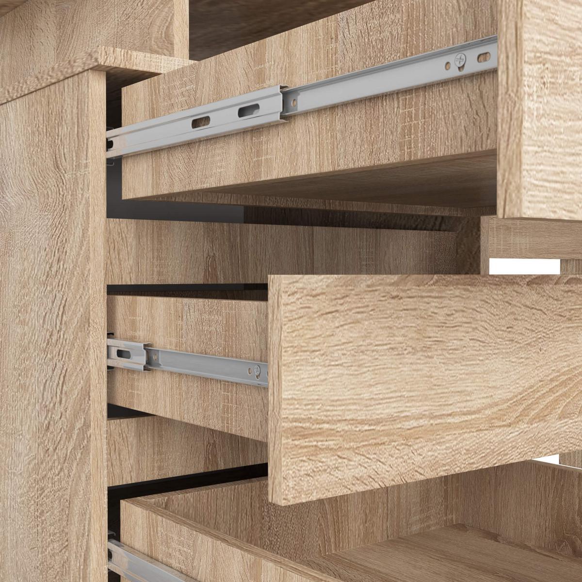 SCHREIBTISCH Eiche Sonoma 77/135/60 - Sonoma Eiche, Holzwerkstoff (135/50/77cm) - RAUMHIRSCH FURNITURE