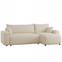ECKSOFA Luna Mit Schlaffunktion - Creme, Holzwerkstoff/Textil (145/248cm) - Fun Möbel