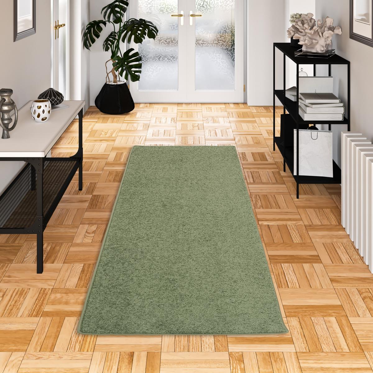 HOCHFLOR LANGFLOR TEPPICH LÄUFER COTTAGE - Grün, Textil (80/320cm) - Snapstyle