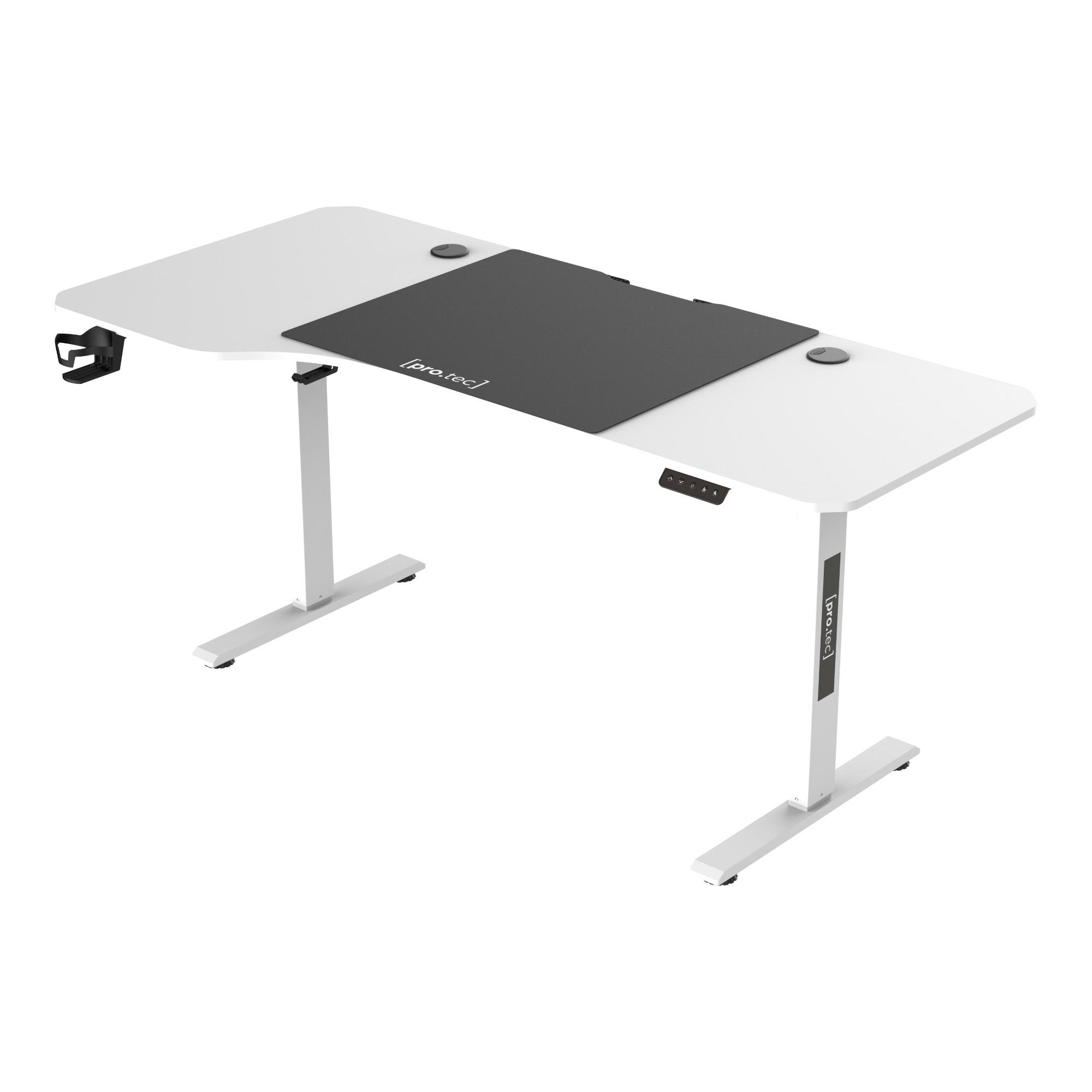 VERSTELLBARER TISCH Stryn - Weiß, Holzwerkstoff/Metall (75/160/117cm) - pro.tec