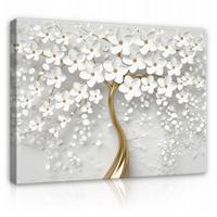 LEINWANDBILD Abstrakt Blumen Bilder 60x40 - Multicolor, Holzwerkstoff (60/40cm) - Wallarena