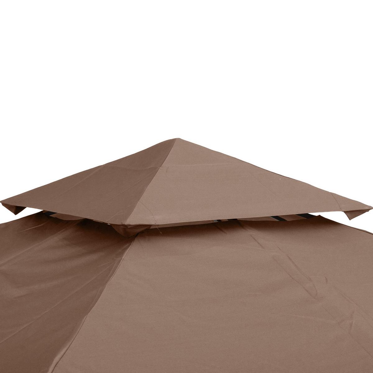 PAVILLONDACH, Polyester, Kaffee - Braun, Kunststoff (300/18/300cm) - Outsunny