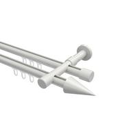 GARDINENSTANGE INNENLAUF Prestige Savio 100 cm, 2-läufig, 20 mm Ø Weiß - Weiß, Metall (100cm) - INTERDECO