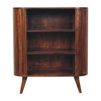 SCHRANK Cortez Kastanie Offen, 3 Offene Regale, Dunkelbraun - Dunkelbraun, Mangoholz/Holz (90/100/35cm) - Artisan Furniture