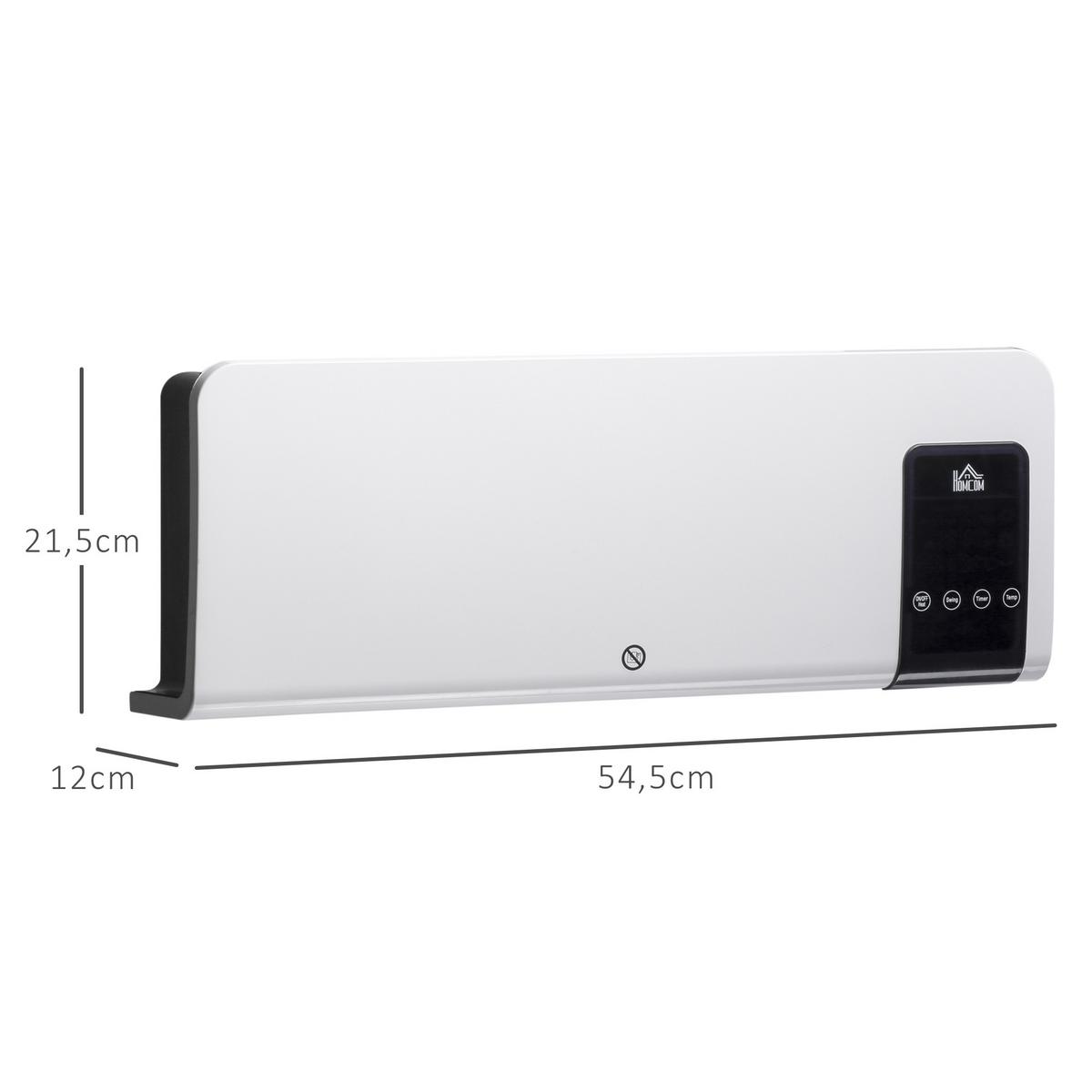 WANDHEIZGERÄT ABS Weiß - Weiß, Kunststoff (12/21.5/54.5cm) - HOMCOM