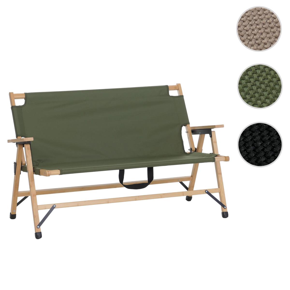 CAMPINGBANK Grün - Grün, Holz (117/69/61cm) - MCW