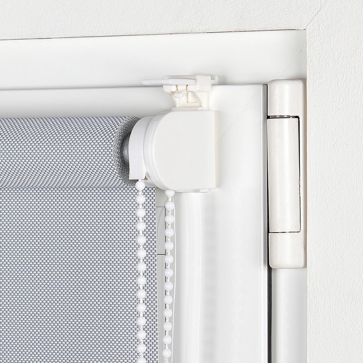SCREEN-ROLLO without drilling Grau 60X180 - Grau, Kunststoff (60/180cm) - STORESDECO