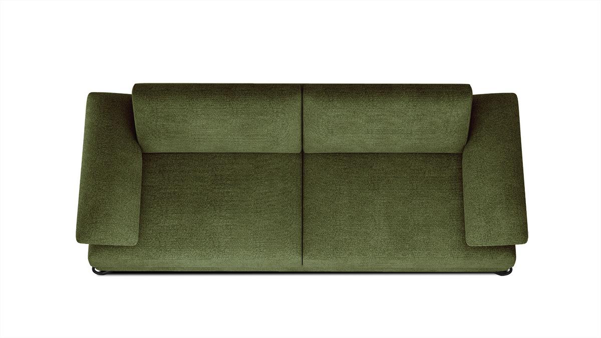 SOFA LORI 3-Sitzer, olivgrün - Schwarz/Olivgrün, Holzwerkstoff/Textil (245/87/96cm) - Wozimo