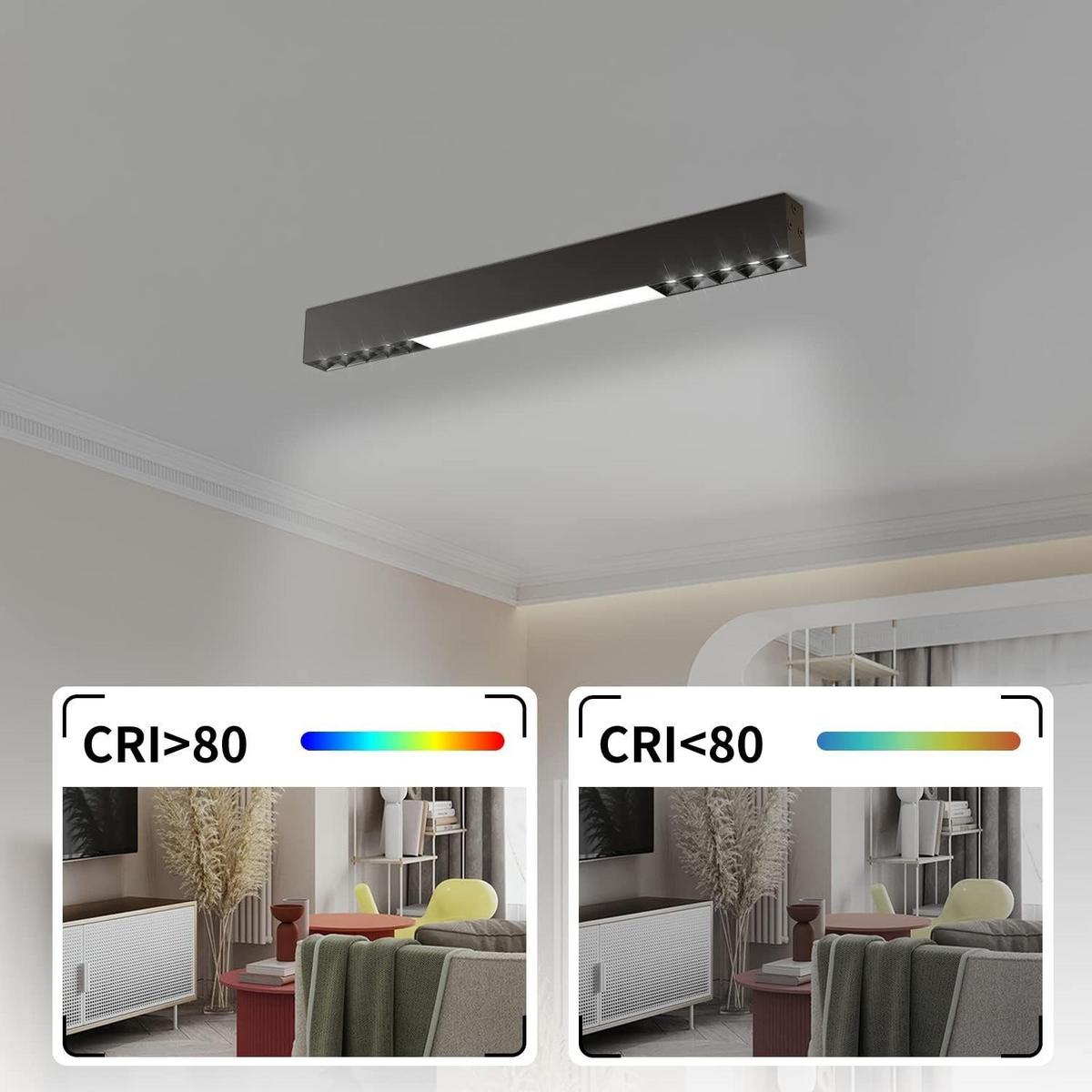 LED-DECKENLEUCHTE Ritter 53/3.5/5.5 cm - Schwarz, Metall (3.5/53/5.5cm) - Nettlife