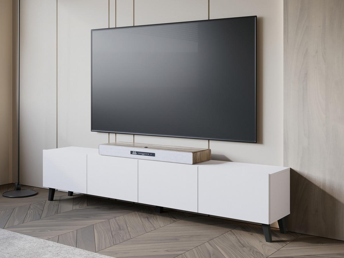 TV-LOWBOARD Phuket 190 - Schwarz/Weiß, Holzwerkstoff/Kunststoff (190/40/32cm) - MIRJAN24