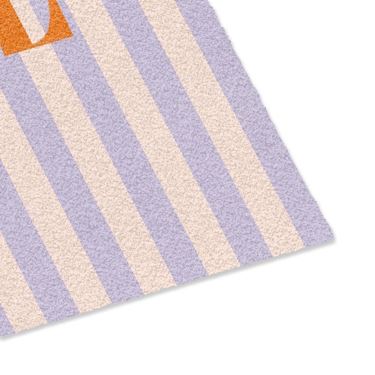 FUSSMATTE Lila – Orange – Streifen – Startseite 60x40 cm - Flieder, Kunststoff (60/0.4cm) - MuchoWow