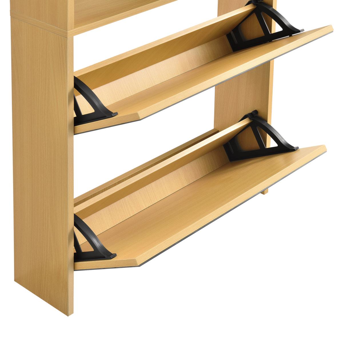 SCHUHKIPPER Vogar - Eichefarben, Holzwerkstoff (63/134/17cm) - [en.casa]