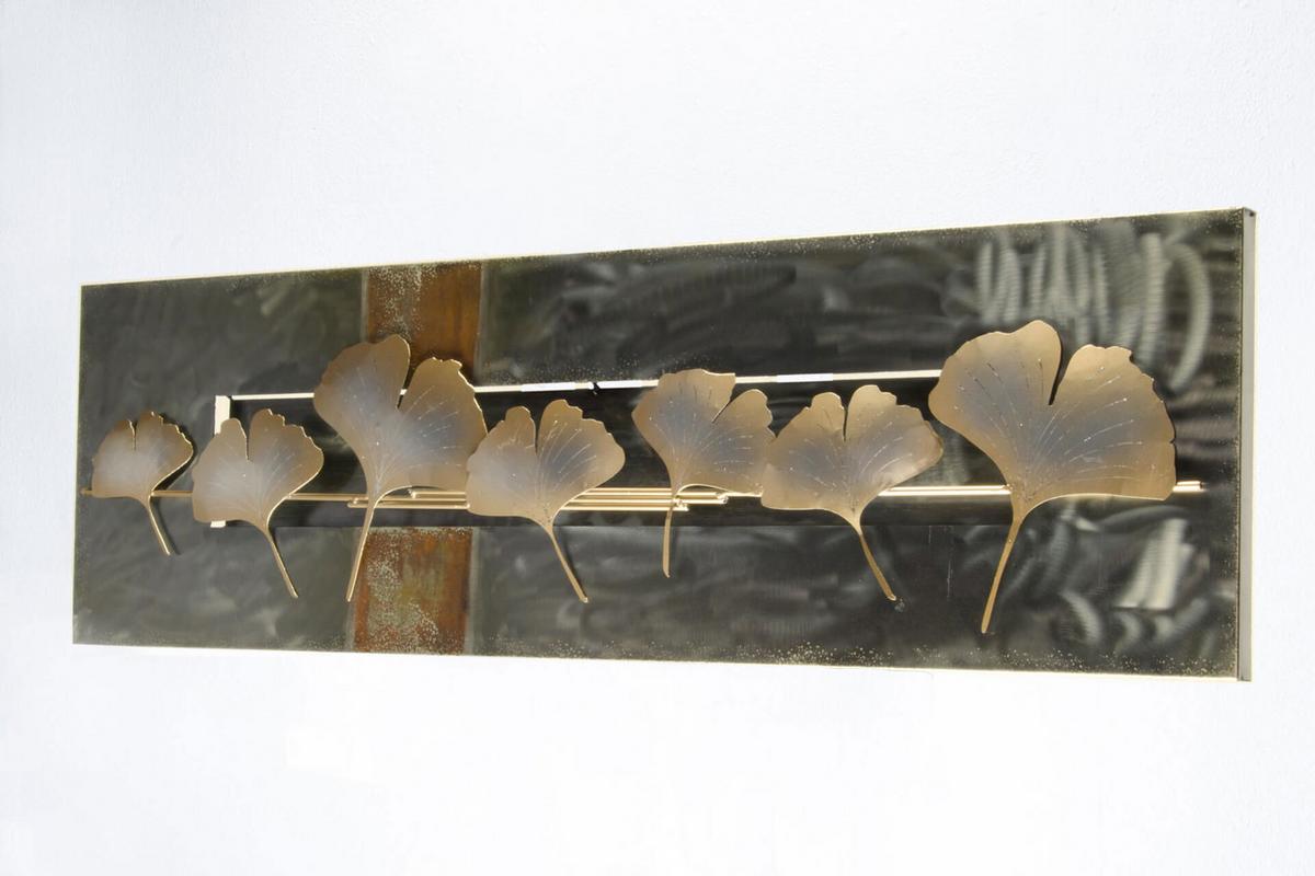 WANDDEKO Gold 108/33 cm - Goldfarben, Metall (3.5/33/5cm) - KUNSTLOFT