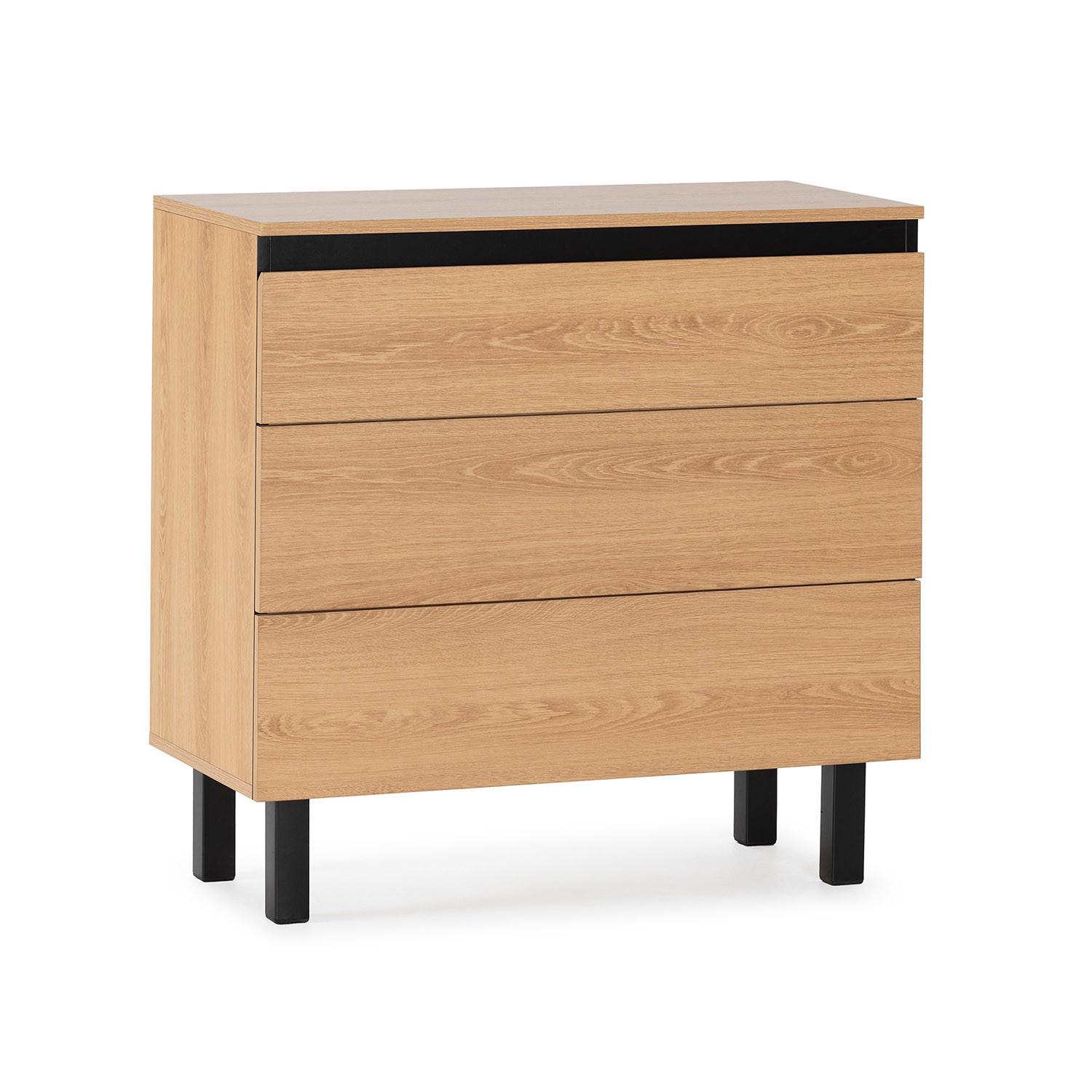 KOMMODE Molina 80/40/80 eichefarben - Honigeiche, Holzwerkstoff (80/80/40cm)