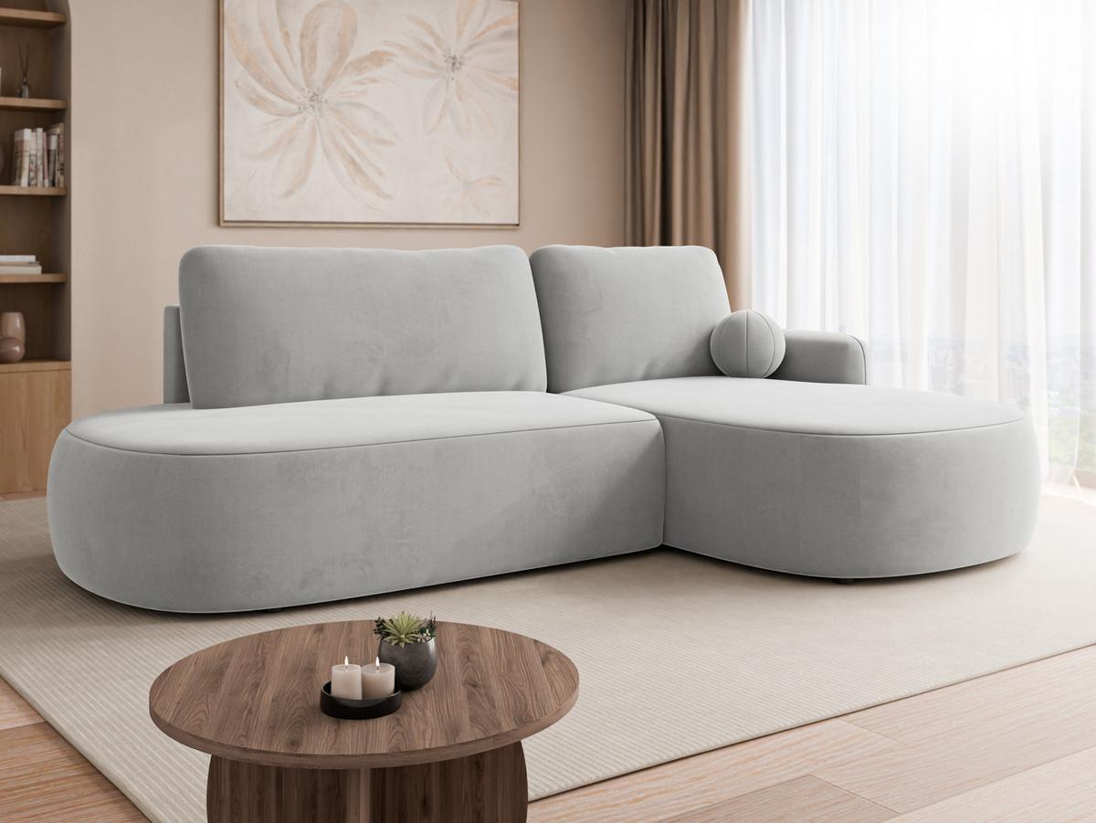 ECKSOFA Loridu O Premium, Seite: Rechts - Silberfarben/Schwarz, Holz/Kunststoff (174/274cm) - MIRJAN24