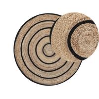 TEPPICH geflochten Bukse 140/140 cm - Beige, Naturmaterialien (140/140cm) - Beliani