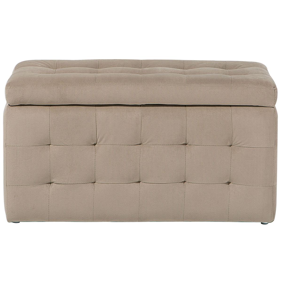 TRUHENBANK Michigan 42/72/40 cm - Hellbraun, Textil (72/40/42cm) - Beliani