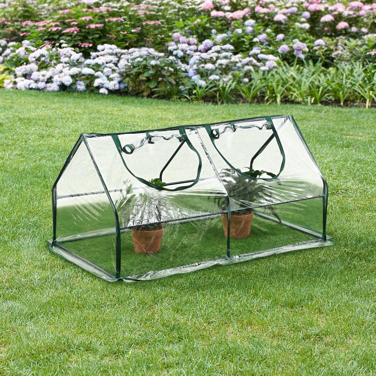 GEWÄCHSHAUS Laubach - Transparent, Kunststoff (120/60/60cm) - [en.casa]