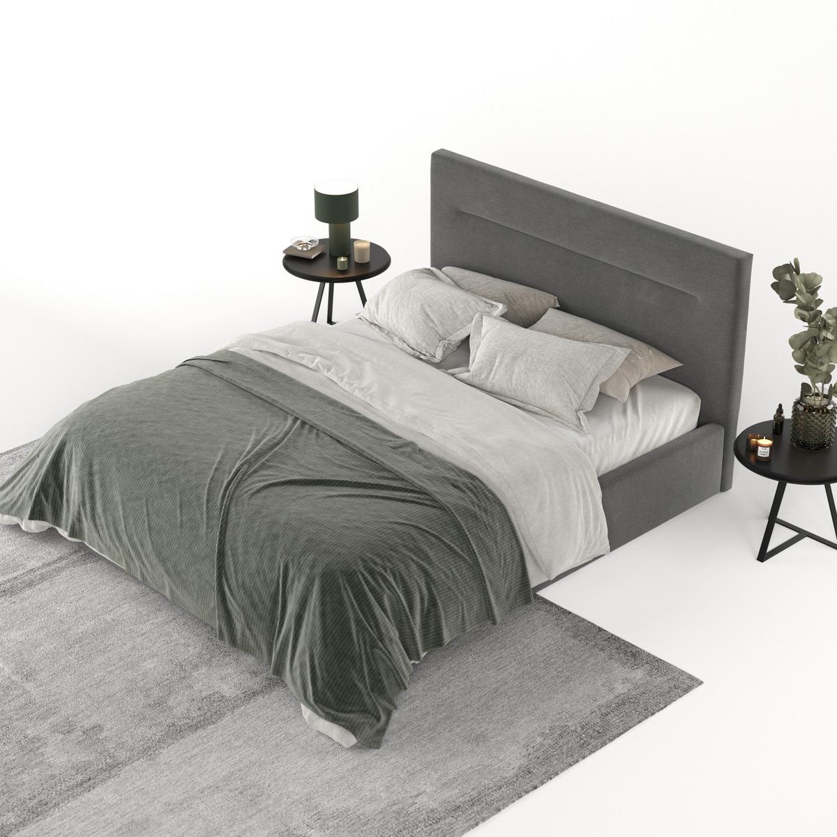 POLSTERBETT Liline 180/200 cm Anthrazit im Asti Stoff - Anthrazit/Schwarz, Holz/Holzwerkstoff (180/200cm) - AltaBeds