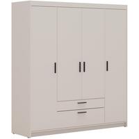 DREHTÜRENSCHRANK Elena mit 4 Türen und 2 Schubladen, ohne Spiegel Sandbeige - Sandfarben, Holzwerkstoff (176/190/53cm) - Beautysofa