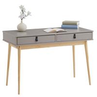 SCHREIBTISCH WANDA grau/natur - Naturfarben/Grau, Holz (50/110/76cm) - IDIMEX