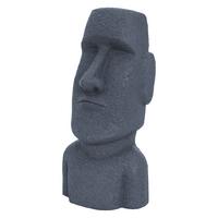 MOAI RAPA NUI STATUE 53,5 cm hoch Grau aus Polyresin - Grau, Kunststoff (19/53.5/26.5cm) - ECD-Germany
