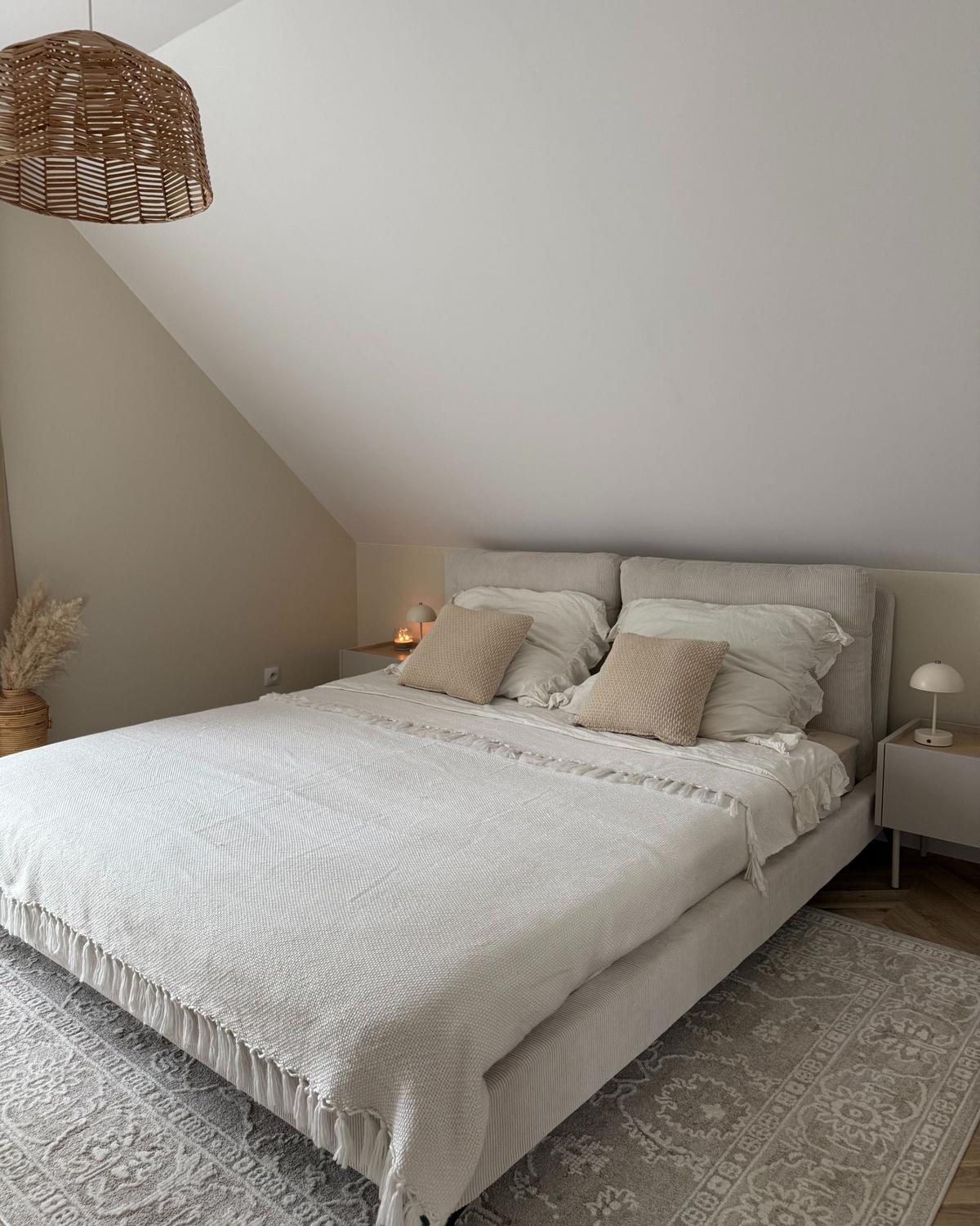 POLSTERBETT 180/200cm Helles Beige Melle - Beige, Naturmaterialen/Textil (180/200cm) - Beliani
