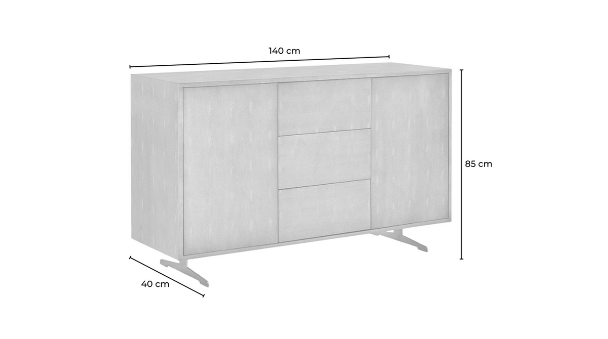 SIDEBOARD GALA Gold Holz - Goldfarben, Holz/Metall (140/85/40cm) - KAWOLA