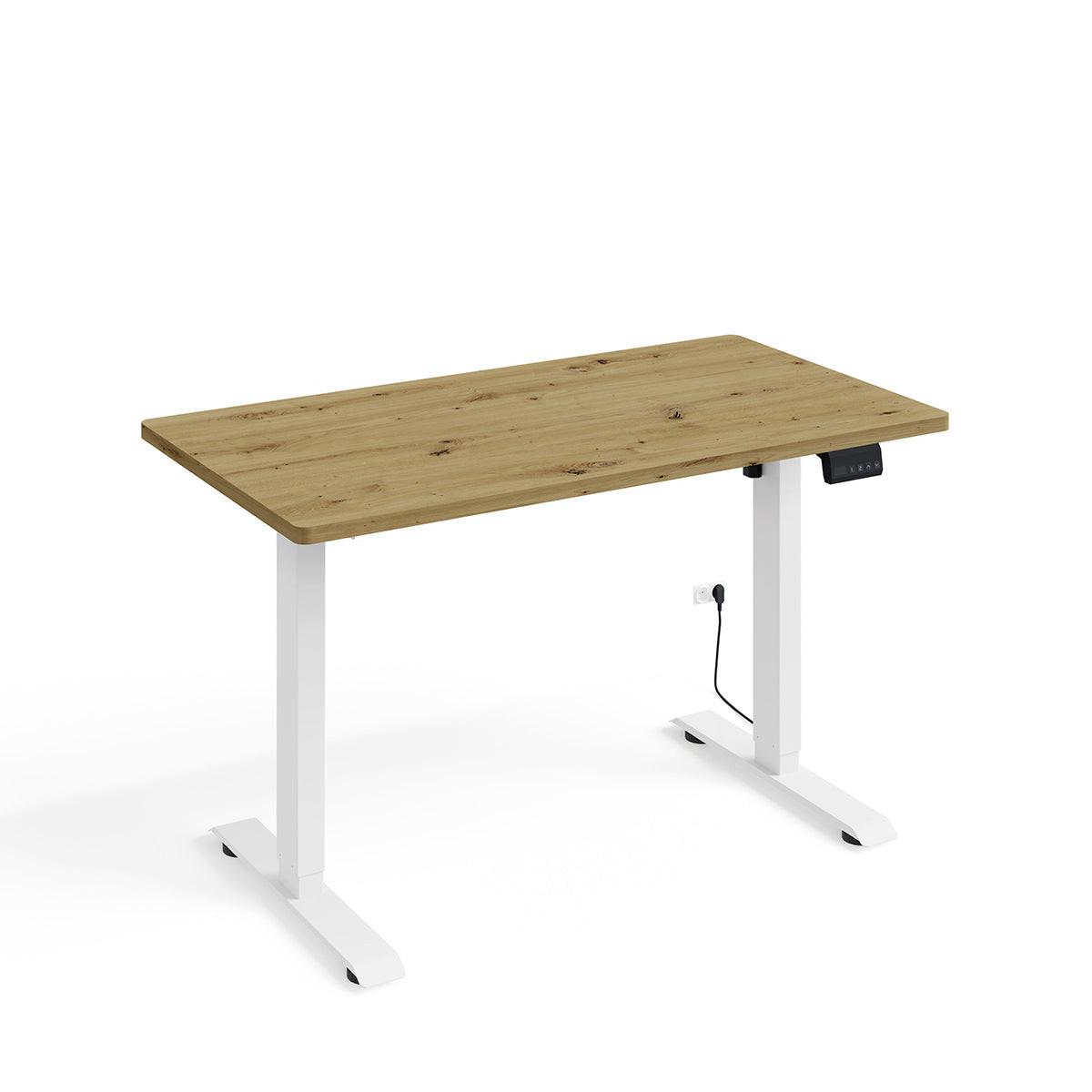 SCHREIBTISCH Ergo Holz und Weiß - Weiß, Holzwerkstoff (120/65/73cm) - Petits-meubles