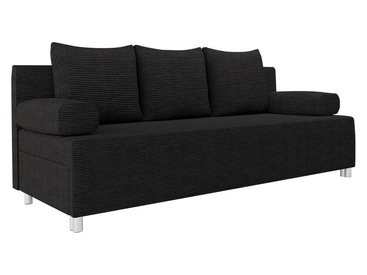 SCHLAFSOFA Dover Cord - Chromfarben/Schwarz, Holz/Kunststoff (192/86/80cm) - MIRJAN24