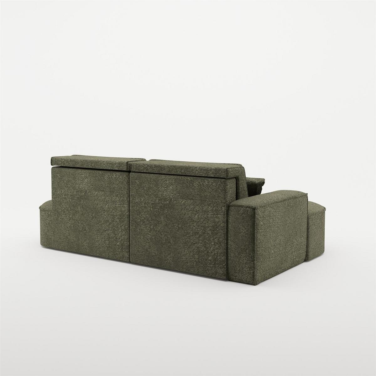 ECKSOFA Venedig Mit Schlaffunktion - Grün, Holzwerkstoff/Textil (278/179cm) - Fun Möbel