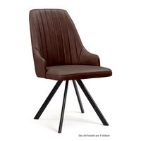 ESSZIMMERSTUHL (4er-Set) Deina 52x91x60 Schwarz/Braun - Schwarz/Braun, Kunststoff (60/91/52cm) - 58aufmkessel
