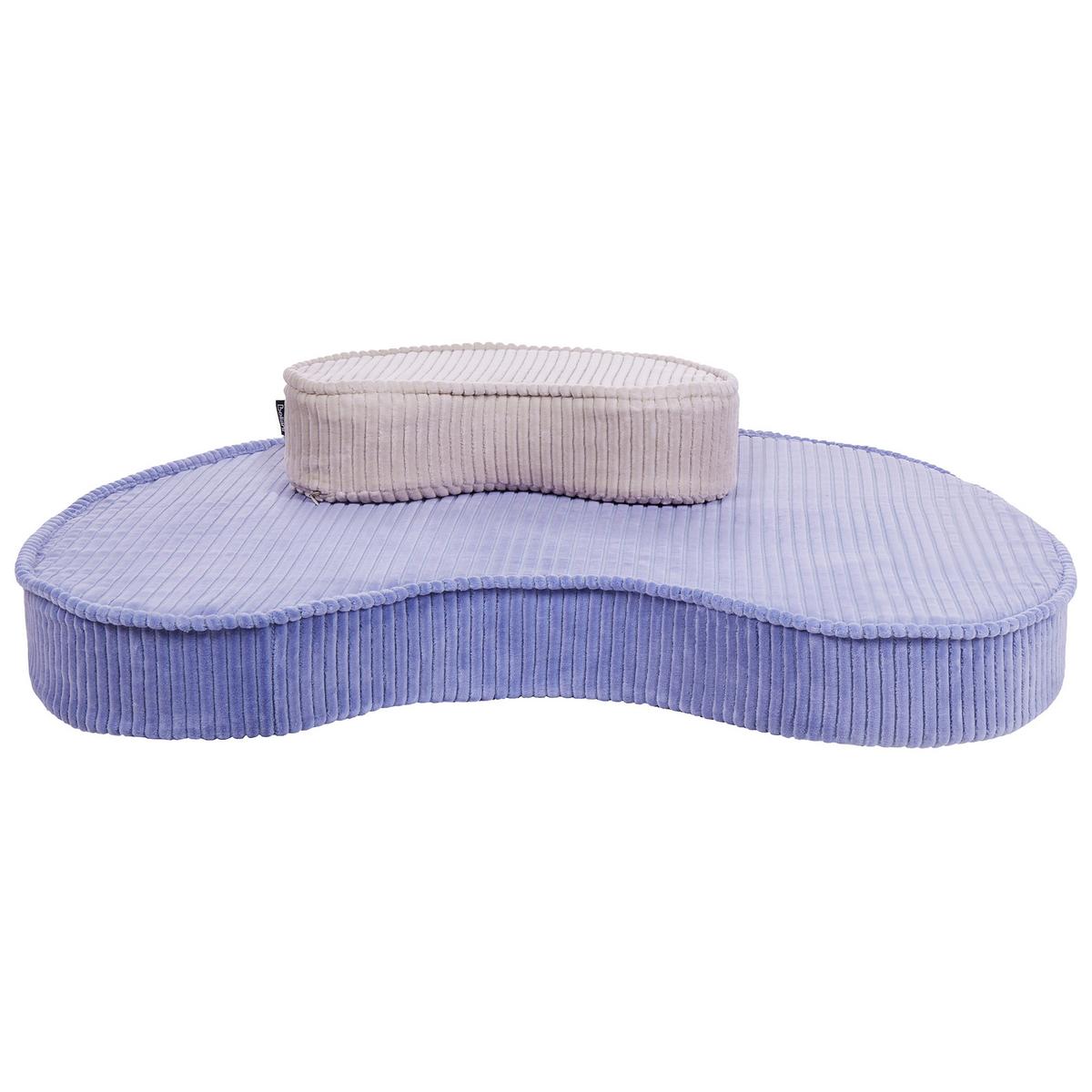 POUF Samtstoff Hellviolett Nili - Violett, Textil (90/10/75cm) - Beliani