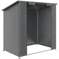 ZELTGARAGE Verzinkter Stahl PE Dunkelgrau - Dunkelgrau, Metall (120/204/187cm) - Outsunny