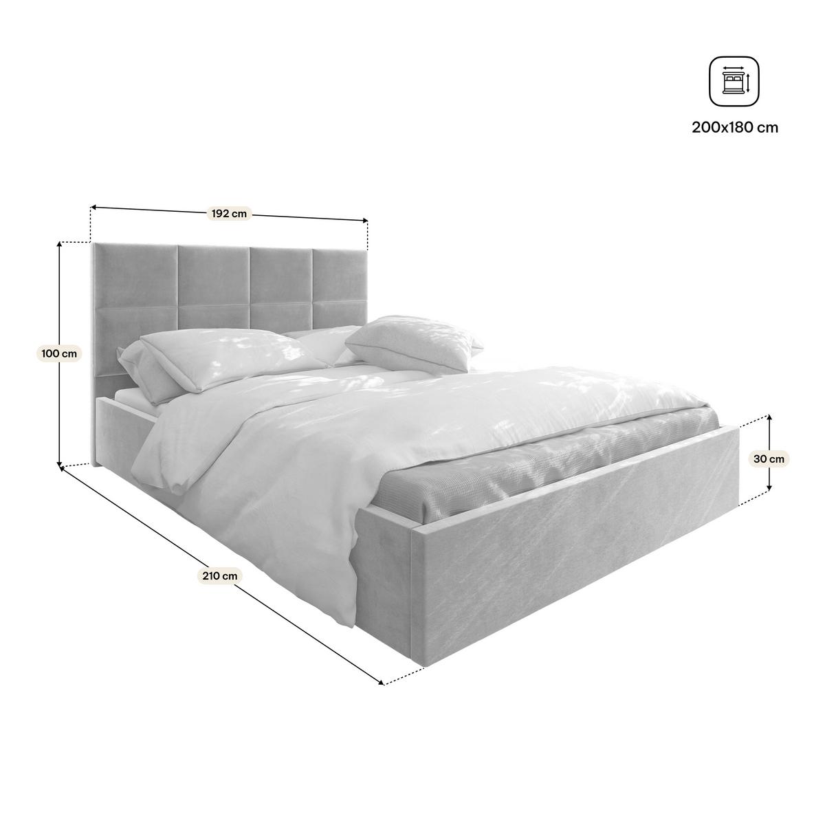 POLSTERBETT LIMENA 180x200 cm mit Bettkästen - Beige - Beige, Holz (180/200cm) - MASSENO