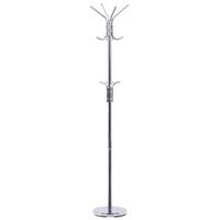 KLEIDERSTÄNDER Chromstahl silber 185 cm Claxton - Silberfarben, Metall (30/185/30cm) - Beliani