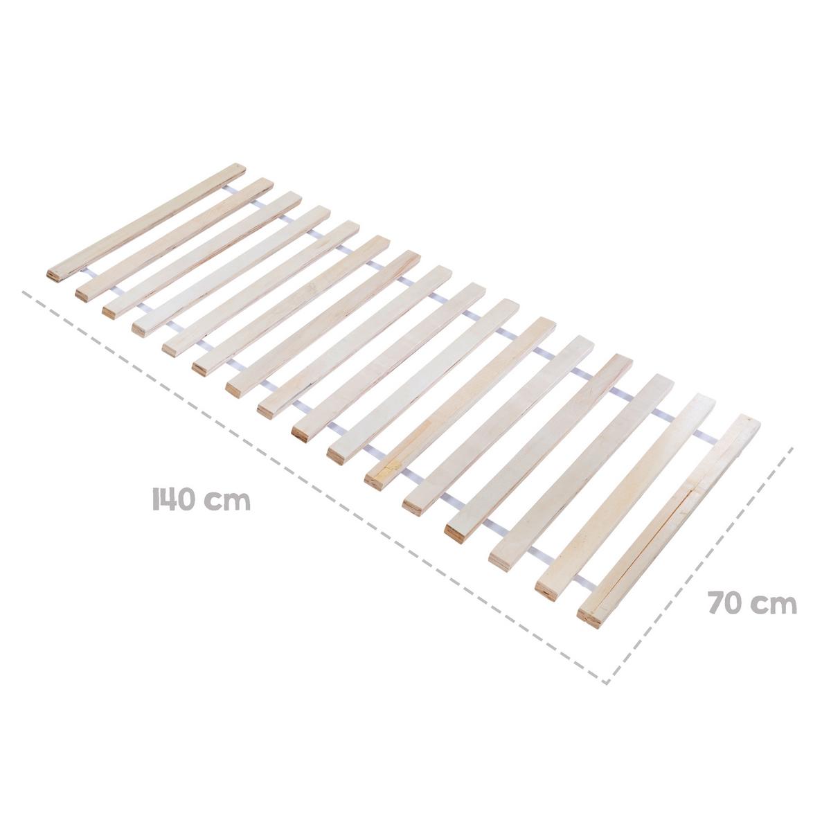 ROLL-LATTENROST roba Montessori Hausbett 70 x 140 cm - Naturfarben, Holzwerkstoff (70/1/140cm) - Roba