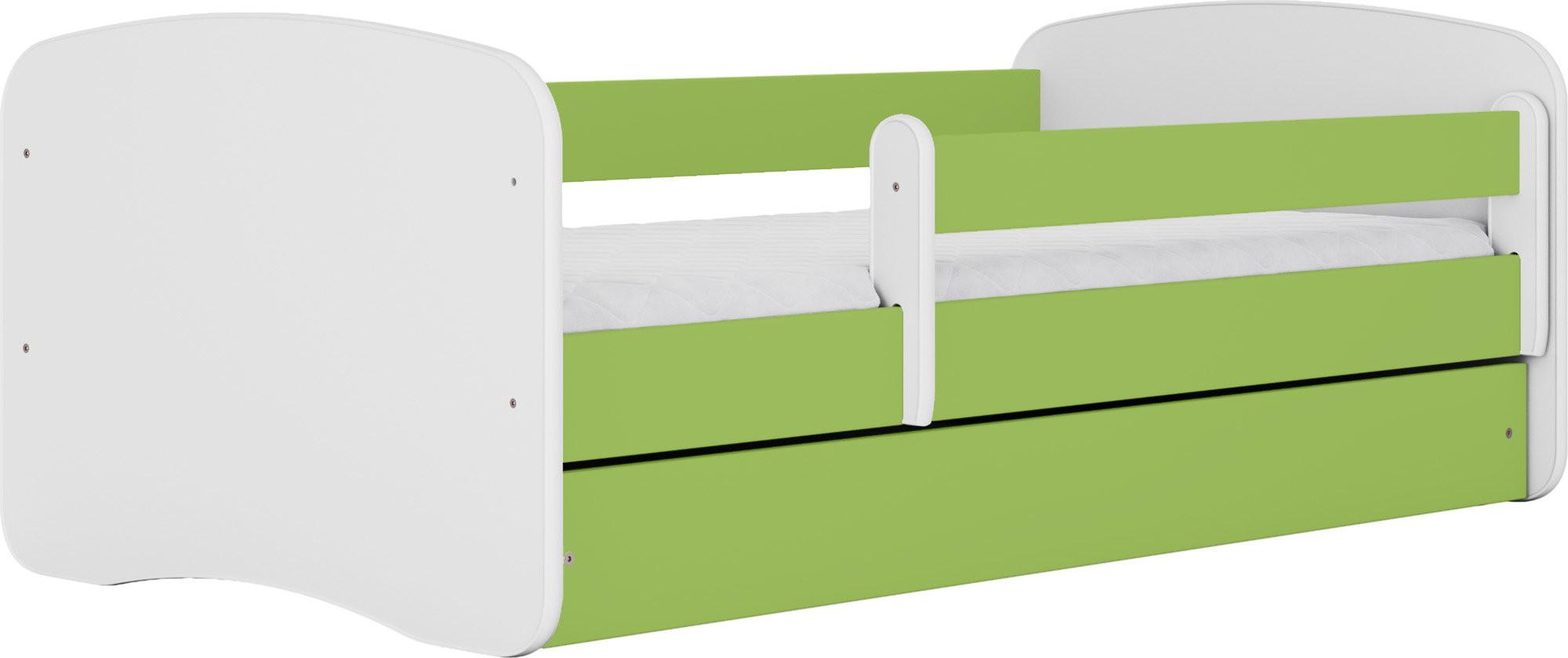 KINDERBETT Emily mit Schublade und Matratze, Grün 80x180 cm - Weiß, Holzwerkstoff (180/80cm) - WFL GROUP