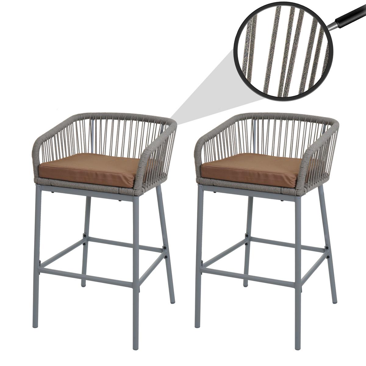 BARHOCKER Hellgrau, Taupe - Taupe/Hellgrau, Metall (51/92/53cm) - MCW