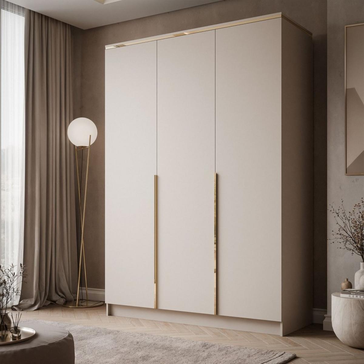 KLEIDERSCHRANK AURORA KASCHMIR 3D - Kaschmir, Holzwerkstoff (150/213/55cm) - Lookway