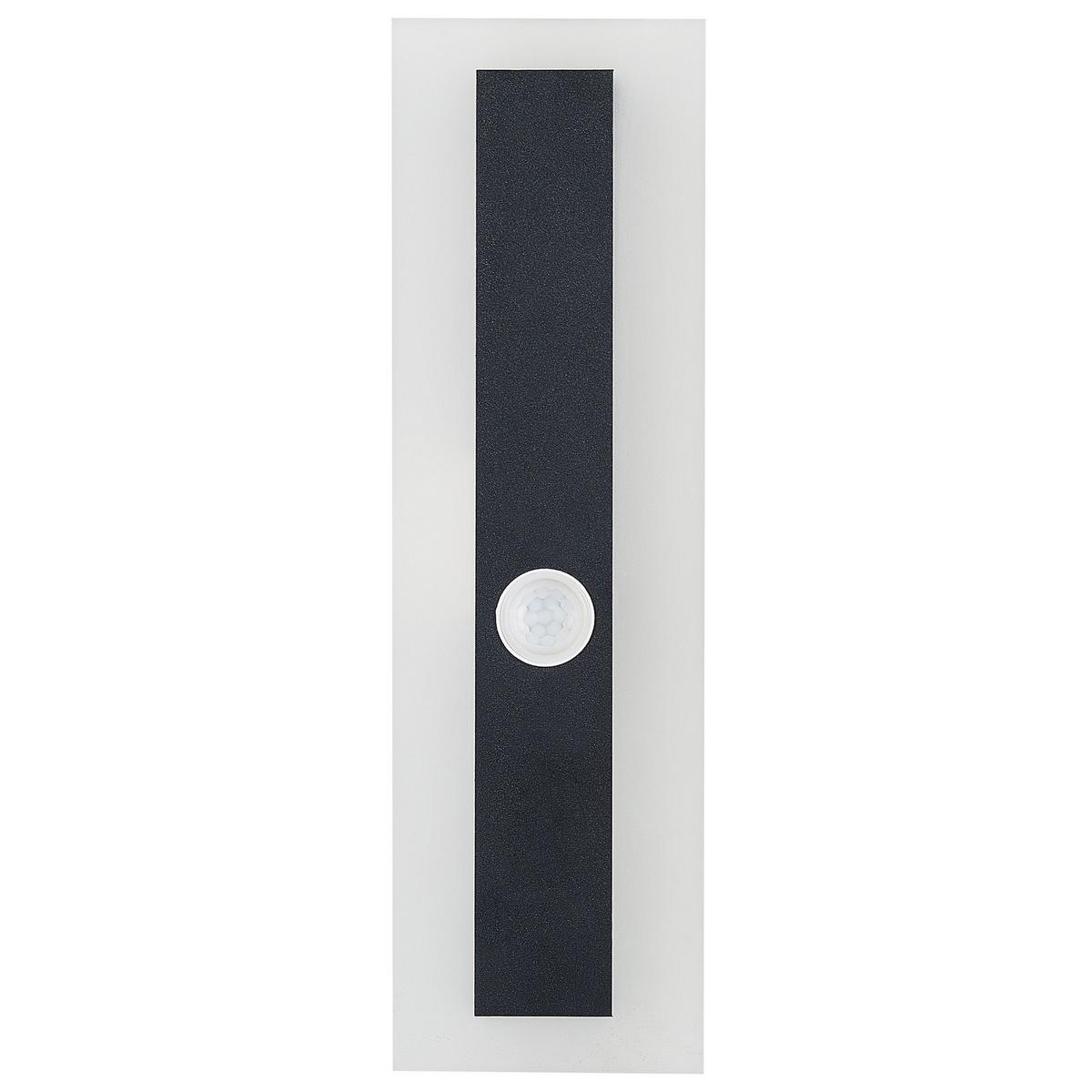 AUSSENWANDLEUCHTE Savane 4/9/30 cm - Schwarz, Metall (9/30/4cm) - Beliani