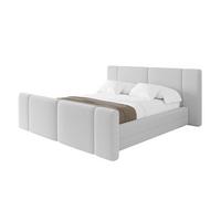 POLSTERBETT mit Bettkasten, Fußteil und Lattenrost, Bett mit Matratze H3/H4 - TEVO-Z 140x200 Hellgrau - Taupe, Holzwerkstoff/Textil (140/200cm) - ALTDECOR